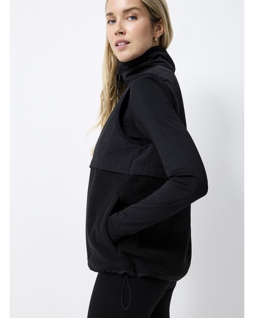 I.FIV5 Blue Polar Fleece And Nylon Vest