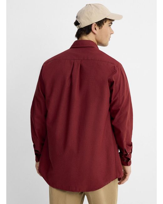 Le 31 Red Touch Of Wool Shirt Regular Fit for men