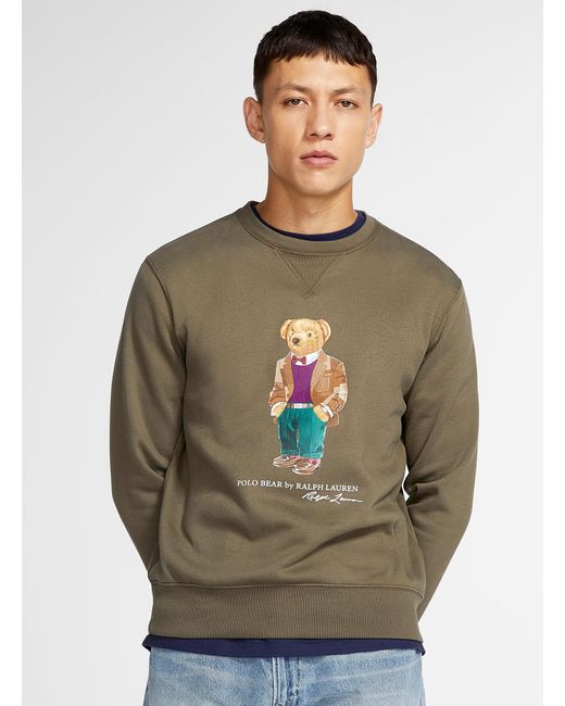 Polo Ralph Lauren Preppy Teddy Bear Sweatshirt in Gray for Men | Lyst
