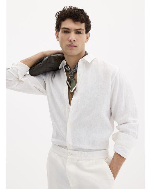 Le 31 White 100% European Linen Long for men