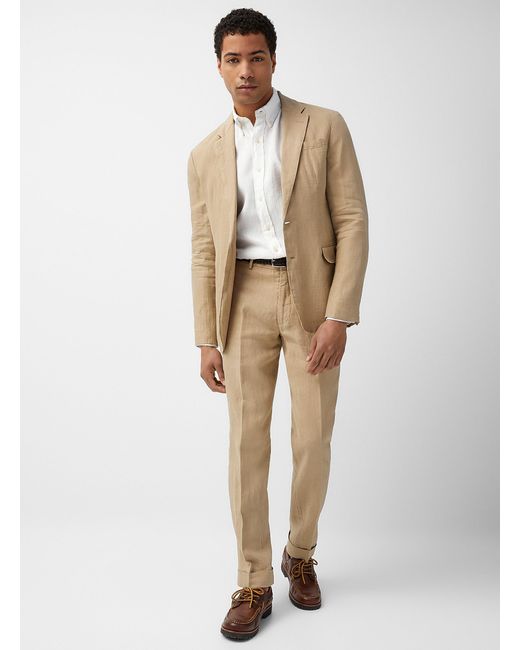 Polo Ralph Lauren White Sand Pure Linen Jacket Regular Fit for men