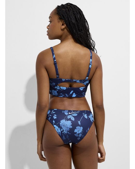 Nike Blue Rose Print Bikini Bottom