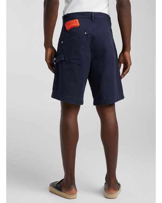 J.W. Anderson Blue Twisted Fabric Bermuda Short for men