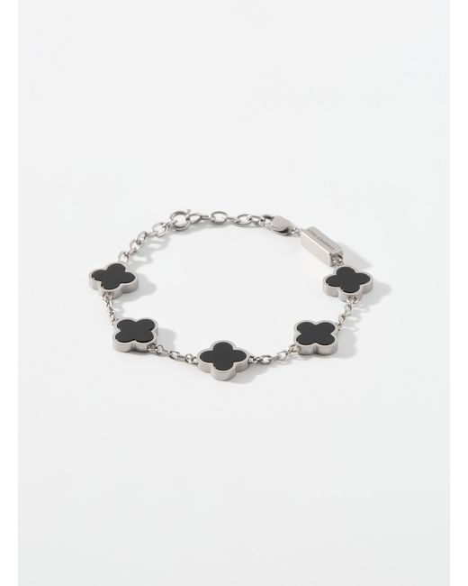 Steel and Barnett Black Geo Clover Bracelet Available Exclusively At Simons for men