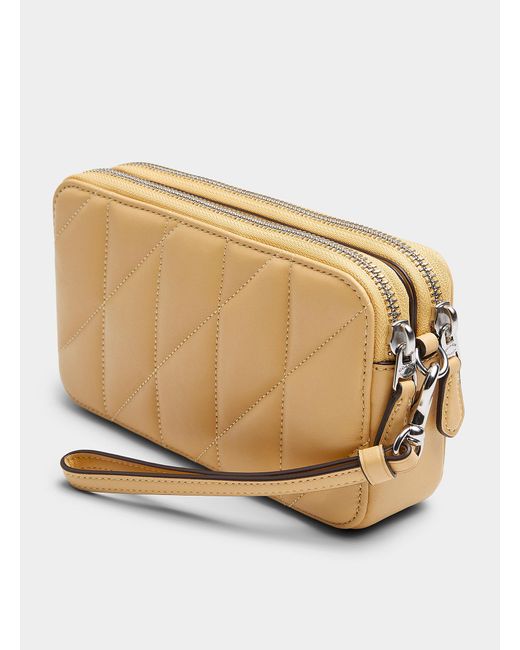 COACH Natural Kira Quilted Leather Cross