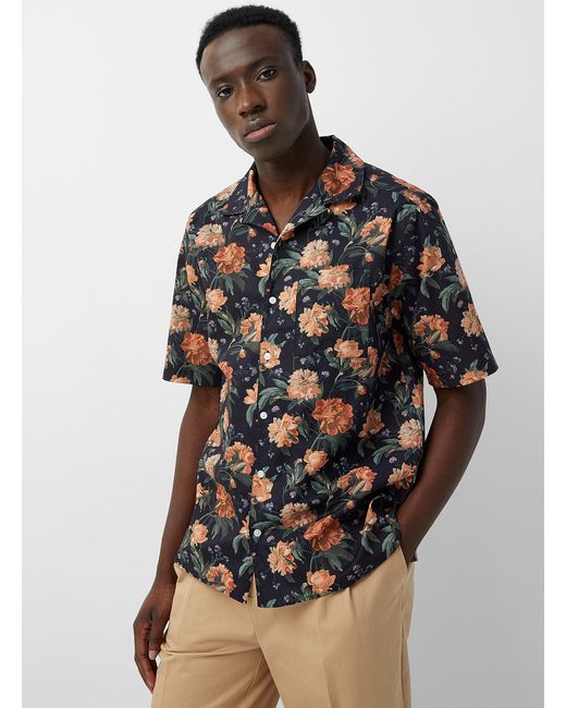Le 31 Multicolor Floral Camp Shirt Made With Liberty Fabric for men