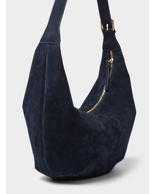 Simon's Blue Soft Rounded Hobo Bag