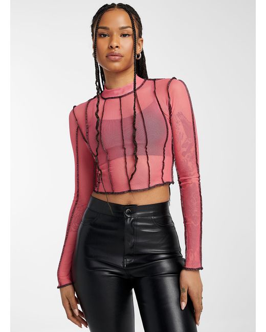 Ragged Priest Reverse Seams Pink Mesh 