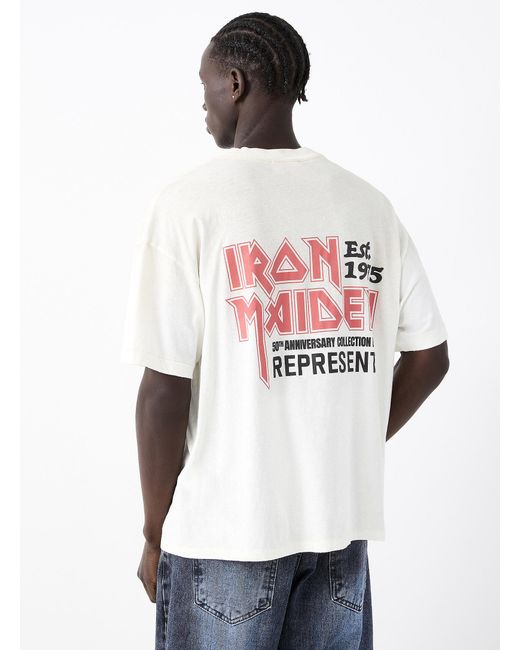 Represent White Iron Maiden Anniversary T for men