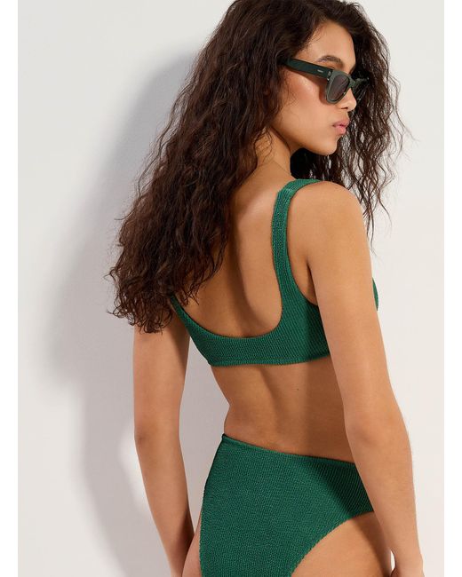 Simon's Green Solid Ruffle