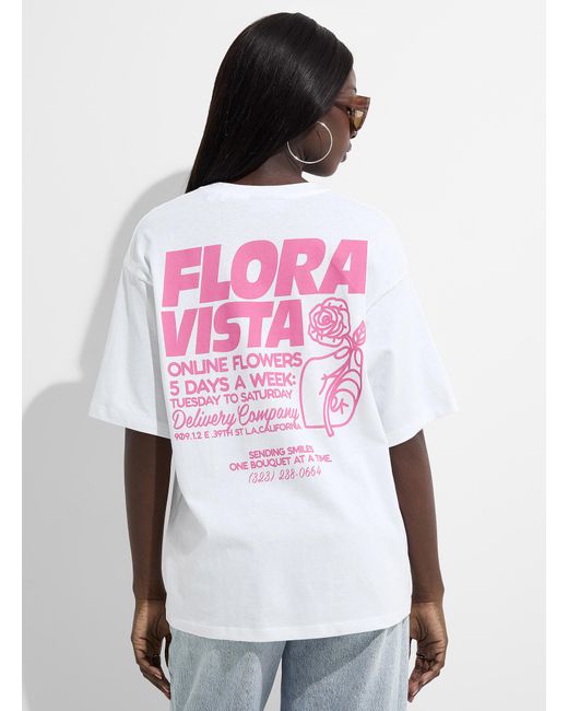 JJXX Pink Millow Print Oversized T