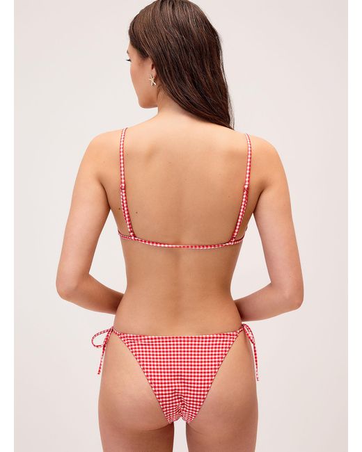 Simon's Pink Gingham String Cheeky Bottom