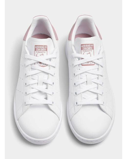 adidas Originals Stan Smith Pink And Gold Sneakers Women in White | Lyst