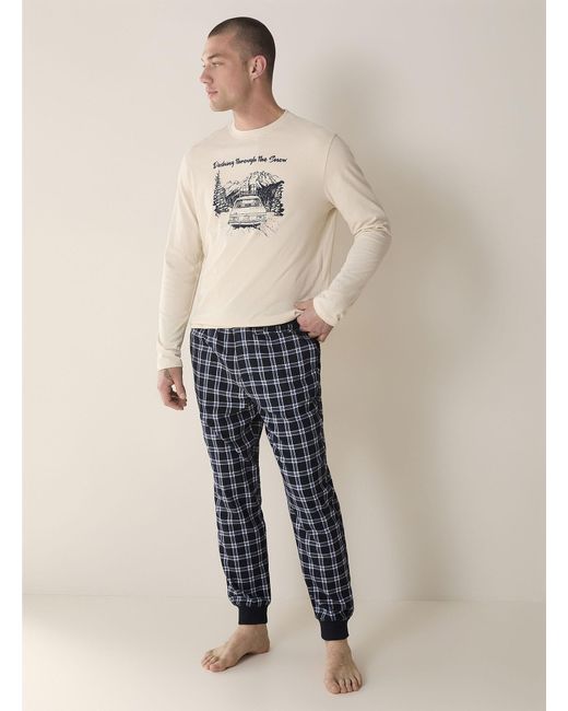 Le 31 Natural Festive Print Lounge T for men