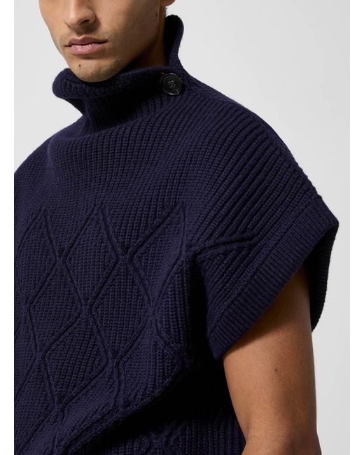 Lanvin Blue Buttoned for men