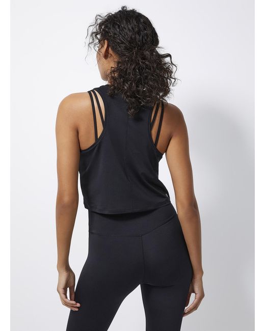 I.FIV5 Blue Cropped Racerback Tank