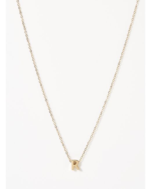 Simon's White Golden Letter Chain