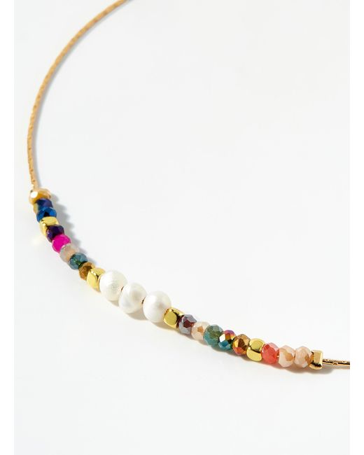 Simon's White Summer Ankle Chain