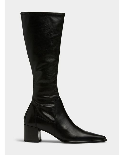 Vagabond Black Giselle Soft Leather Knee
