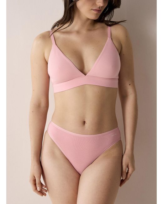 Organic Basics Pink Organic Cotton Triangular Bralette