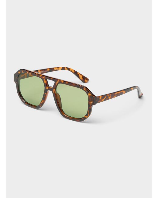 Simon's Gray Balboa Square Aviator Sunglasses