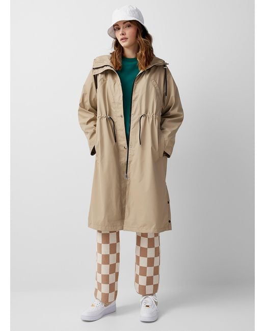 ONLY Marie Long Raincoat in Natural | Lyst Canada