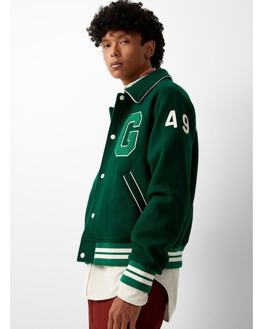 Gant Deep Green Varsity Jacket for men