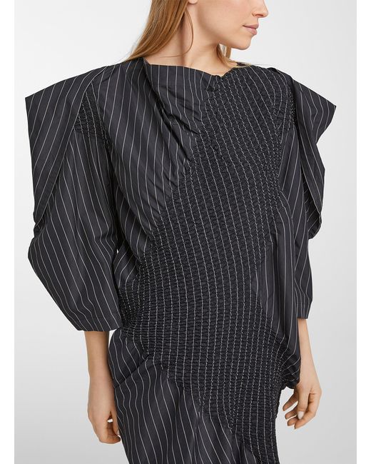 Issey Miyake Black Contraction Dress