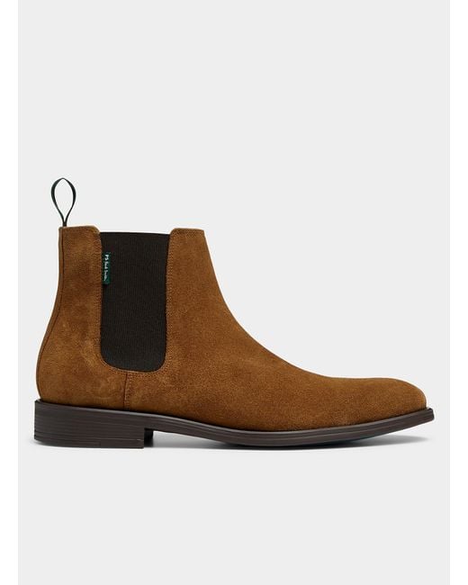 PS by Paul Smith Brown Cedric Suede Chelsea Boots Men for men