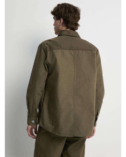 HUGO Green Mixed Media Utility Overshirt Relaxed Fit for men