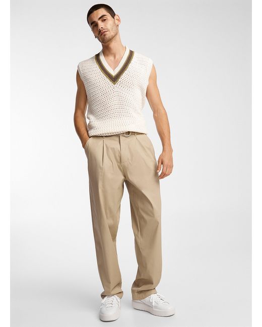 Imperial Natural Belted Pleated Pant for men