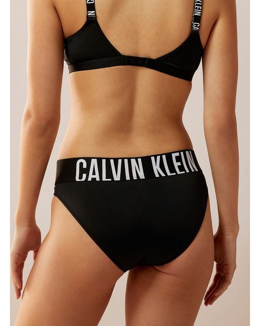 Calvin Klein Black Contrasting Logo Waist Bikini Panty