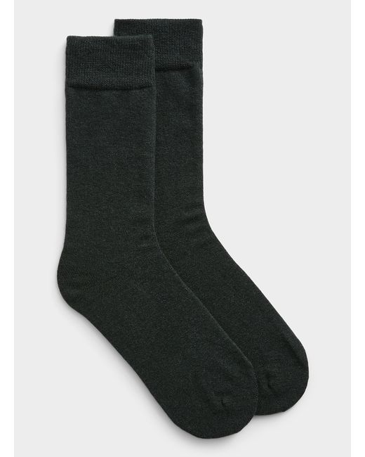 Le 31 Black Responsible Merino Wool Blend Socks for men