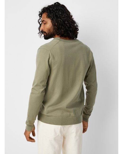 Le 31 Green Silky Knit Cardigan for men