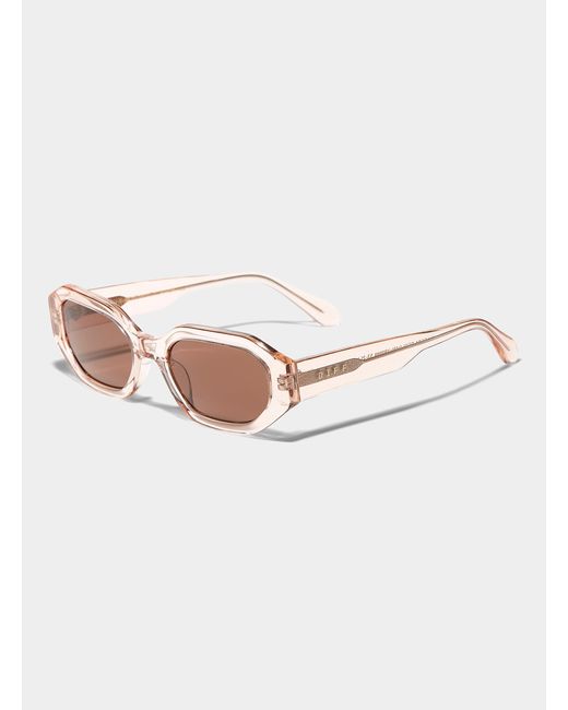 DIFF Brown Allegra Angular Sunglasses