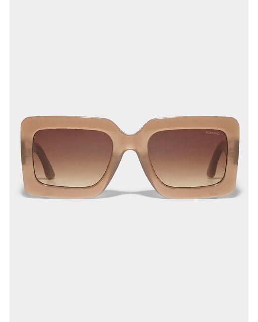 Komono Brown Lana Square Sunglasses
