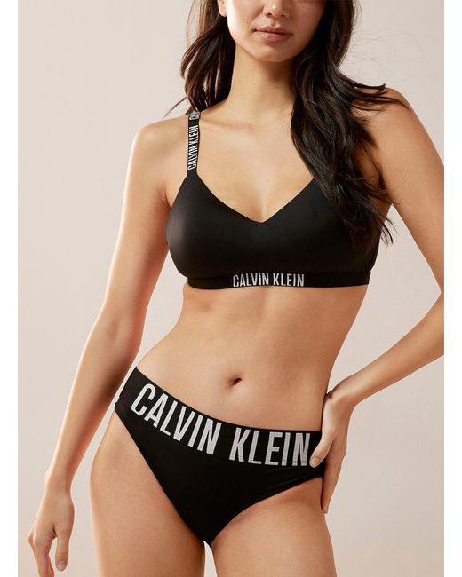 Calvin Klein Black Contrasting Logo Sports Bralette