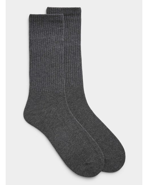 Le 31 Gray Ribbed Combed for men