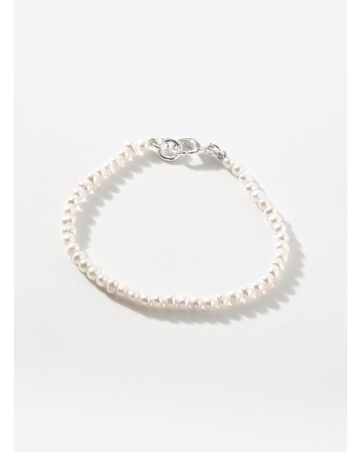 Hatton Labs White Mini Pearl Bracelet for men