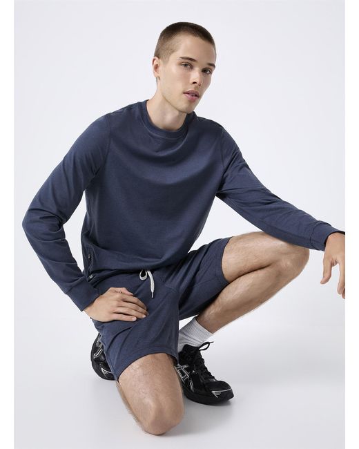 vuori Blue Ponto Performance Crew for men