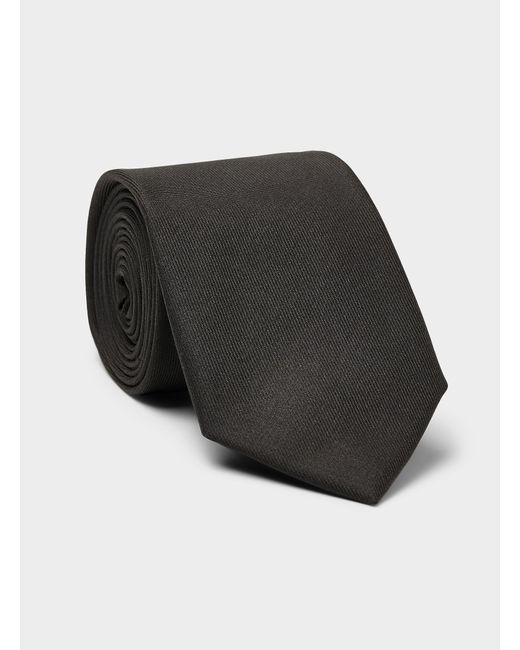 Le 31 Black Pure Wool Solid Tie for men