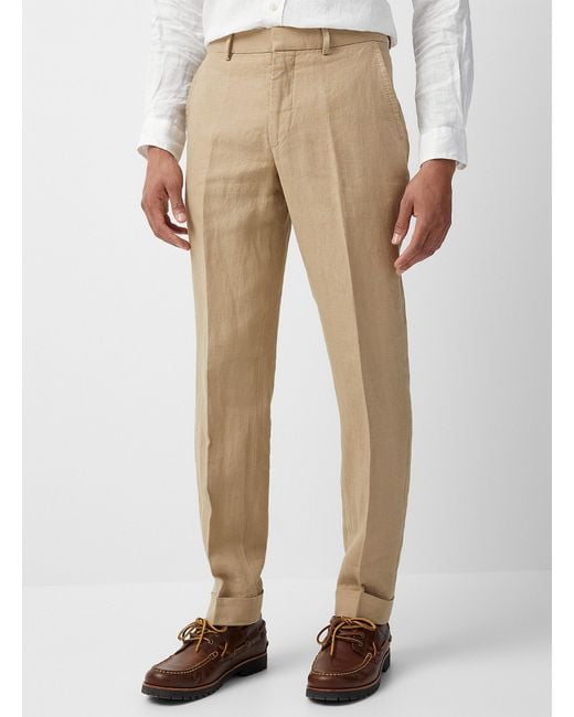Polo Ralph Lauren Natural Sand Pure Linen Pant for men