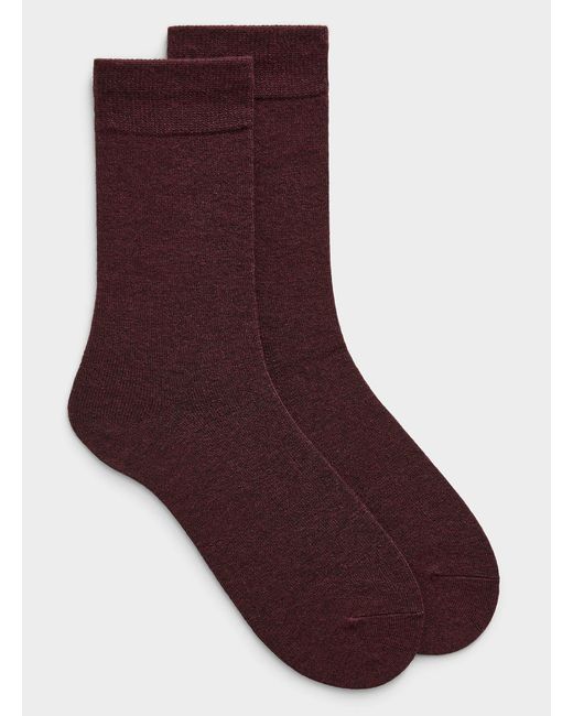 Le 31 Purple Responsible Merino Wool Blend Socks for men