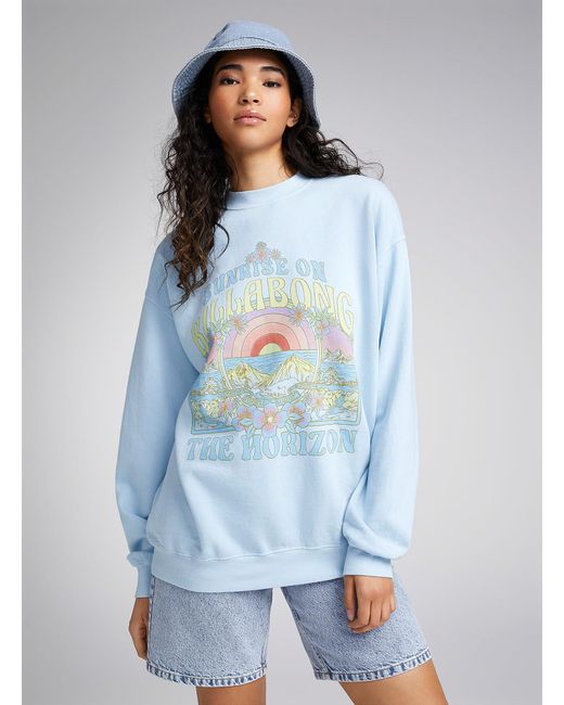 Billabong Blue Rainbow Loose Sweatshirt