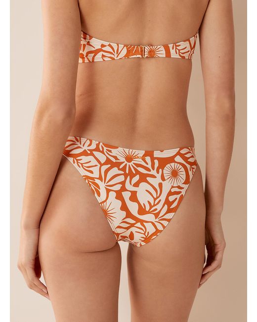 Billabong Brown Sunny Island Print Slim Bikini Bottom
