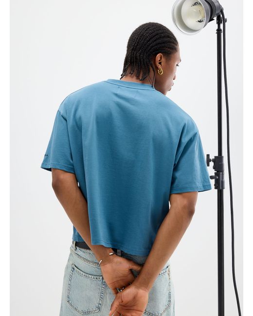 Papi Blue Small Logo Oversized T for men