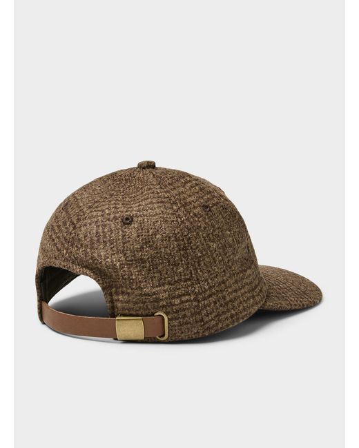 Outclass Brown Pure Wool Tweed Cap for men