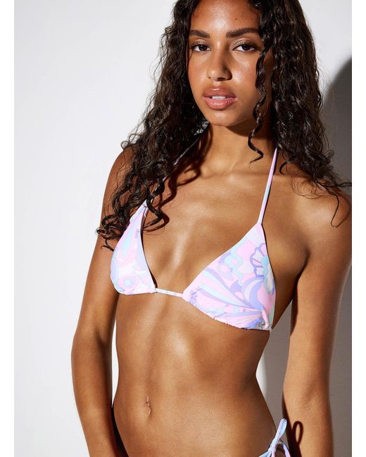 Simon's Brown Halter String Triangle Bra