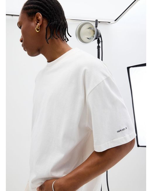 Papi White Small Logo Oversized T for men