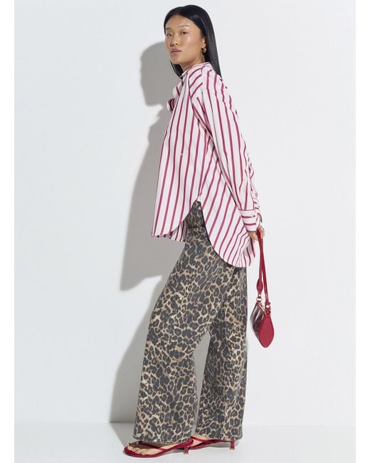 JJXX White Jamie Loose Striped Shirt